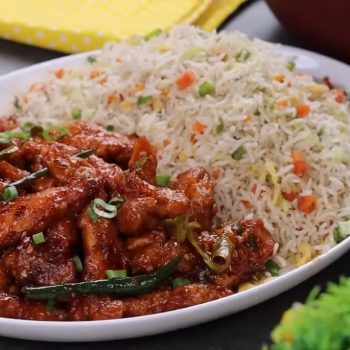 Chicken Chili Dry with Fried Rice